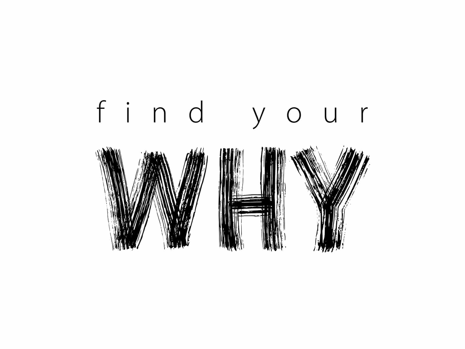 Find Your Why Text. Vector Illustration. Motivational Inspirario